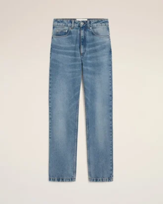 Blå jeans i bomull med klassisk passform