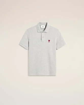 Grå Ami de Coeur Polo-skjorte i bomull