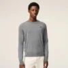 Grå Ami de Coeur Sweater i ull med rund hals