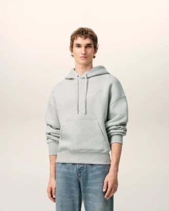 Grå bomulls Ami de Coeur Hoodie