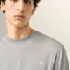 Grå bomulls-Ami de Coeur T-Shirt med dobbel ermeeffekt