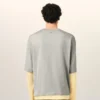 Grå bomulls-Ami de Coeur T-Shirt med dobbel ermeeffekt