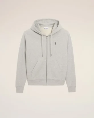 Grå bomullsAmi de Coeur Hoodie