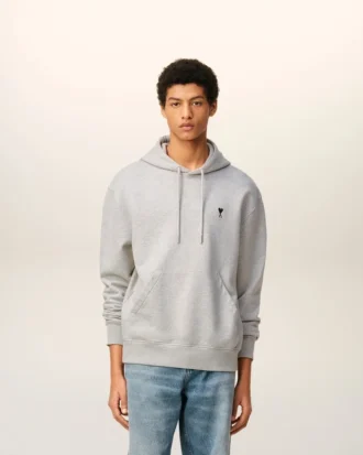Grå bomullsAmi de Coeur Hoodie