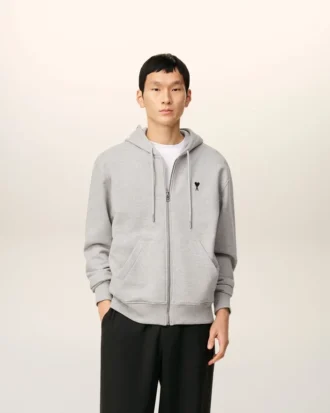 Grå bomullsAmi de Coeur Hoodie