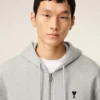 Grå bomullsAmi de Coeur Hoodie