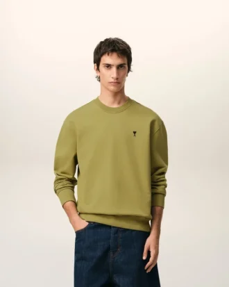Grønn Ami de Coeur-sweatshirt i bomull