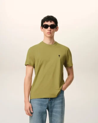 Grønn Ami de Coeur T-Shirt i bomull