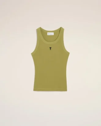 Grønn Ami de Coeur-tanktop i bomull