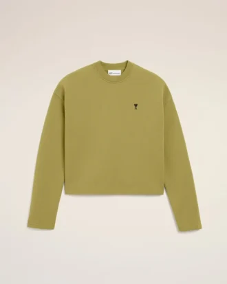 Grønn bomulls-cropped-Sweatshirt fra Ami de Coeur