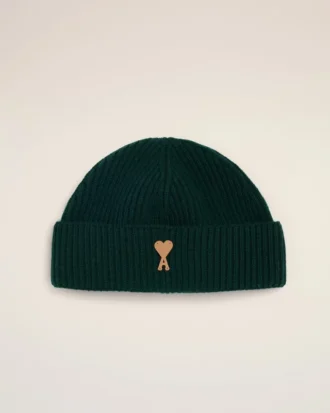 Grønn ull Ami de Coeur Beanie