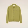 Grønn ullcardigan med skjortekrage fra Ami de Coeur Cardigan