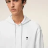 Hvit Ami de Coeur Hoodie i bomull
