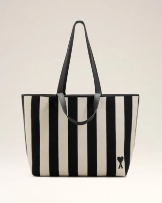 Hvit Ami de Coeur-shoppingbag i bomull