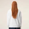Hvit Ami de Coeur-Sweatshirt i bomullstrikk
