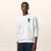 Hvit Ami de Coeur-Sweatshirt i bomullstrikk