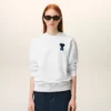 Hvit Ami de Coeur-Sweatshirt i bomullstrikk