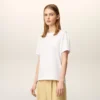 Hvit Ami de Coeur T-Shirt i økologisk bomull