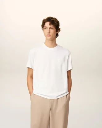 Hvit Ami de Coeur T-Shirt i økologisk bomull