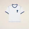 Hvit Ami de Coeur T-Shirt med strikket lapp