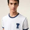 Hvit Ami de Coeur T-Shirt med strikket lapp