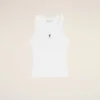 Hvit bomull Ami de Coeur tank-top