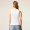 Hvit bomull Ami de Coeur tank-top