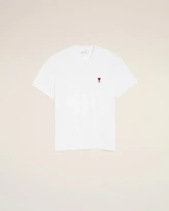 Hvit bomull Red Ami de Coeur T-skjorte