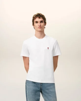 Hvit bomull Red Ami de Coeur T-skjorte