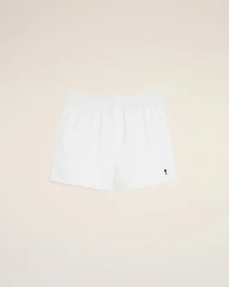 Hvit bomull, svart Ami de Coeur-boxershorts