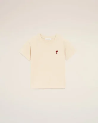 Hvit bomulls-Ami de Coeur T-Shirt