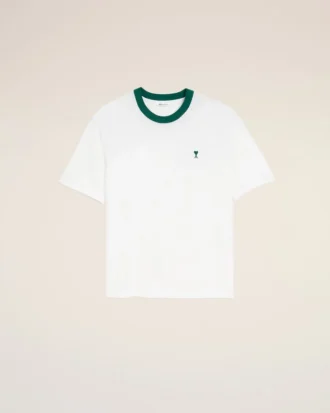 Hvit bomulls-Ami de Coeur T-Shirt