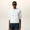 Hvit bomulls-cropped-hettegenser fra Ami de Coeur