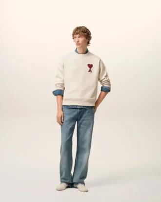 Hvit bomulls-Sweatshirt med Ami de Coeur