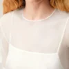 Hvit minikjole i silke