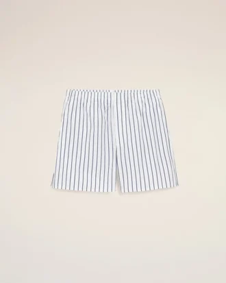 Hvite shorts i bomull med elastikk