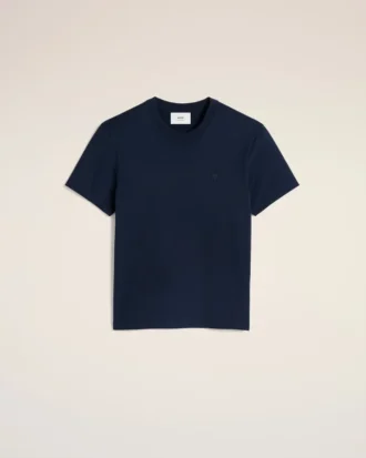 Marineblå Ami de Coeur T-Shirt i bomull