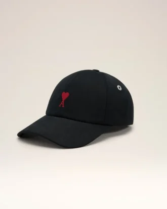 Svart Ami de Coeur Cap i bomull
